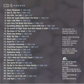 11CD/Coffret Nat King Cole: L-O-V-E: The Complete Capitol Recordings 1960 - 1964