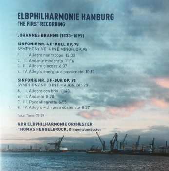 CD Johannes Brahms: Symphonies Nos. 3 & 4 (Elbphilharmonie Hamburg - The First Recording)