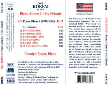 CD Ned Rorem: Piano Album I • Six Friends