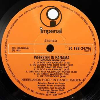 2LP Neerlands Hoop In Bange Dagen: Weerzien In Panama (2xLP)