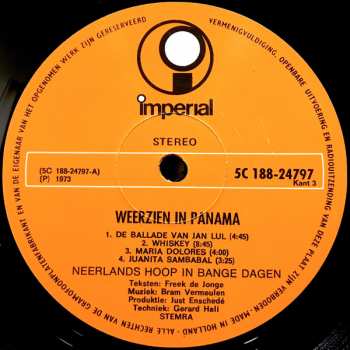 2LP Neerlands Hoop In Bange Dagen: Weerzien In Panama (2xLP)