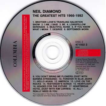 2CD Neil Diamond: The Greatest Hits 1966-1992