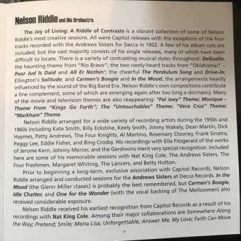 2CD Nelson Riddle And His Orchestra: The Joy Of Living / A Riddle Of Contrasts