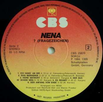 LP Nena: ? (Fragezeichen)