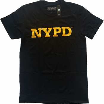 Merch New York City: T-shirt Nypd Text Logo New York City 