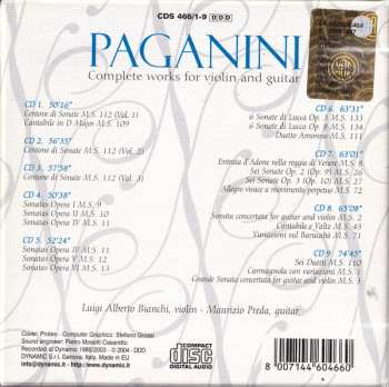 9CD/Coffret Niccolò Paganini: Complete Works For Violin And Guitar