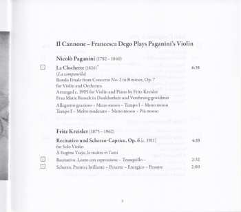 CD Niccolò Paganini: Il Cannone. Francesca Dego Plays Paganini's Violin
