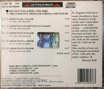 CD Niccolò Paganini: The Complete Trios For Strings And Guitar