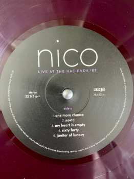 LP Nico: Live At The Hacienda '83 CLR