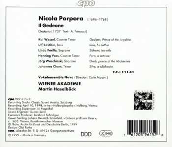 2CD Nicola Porpora: Il Gedeone