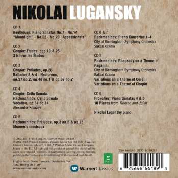 9CD/Coffret Nikolai Lugansky: Chopin, Rachmaninov, Beethoven & Prokofiev
