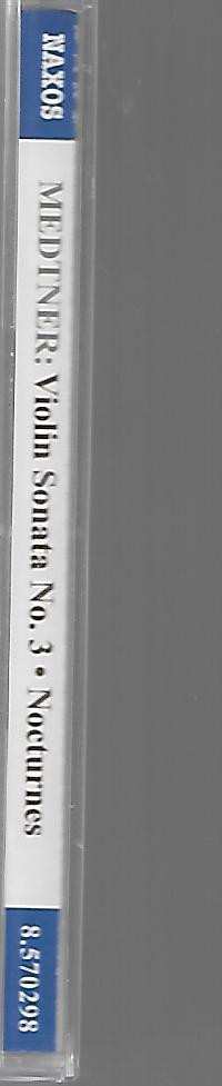 CD Nikolai Medtner: Violin Sonata No. 3, 'Epica' - Three Nocturnes