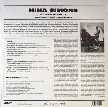 LP Nina Simone: Strange Fruit. Rare Studio & Live Recordings LTD | DLX
