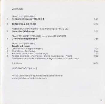 CD Franz Liszt: Widmung (Piano Works By Franz Liszt)