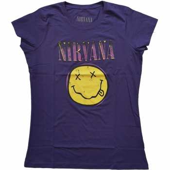 Merch Nirvana: Femmes T-shirt Xerox Smiley Pink 