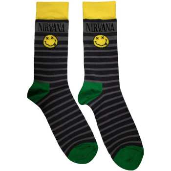 Merch Nirvana: Chaussettes à la cheville Yellow Happy Face Pattern
