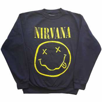 Marchandises Nirvana: Nirvana Unisex Sweatshirt: Yellow Happy Face (x-small) XS