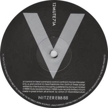 LP Nitzer Ebb: Control Im Here Edition Number One (Command Control Confront)