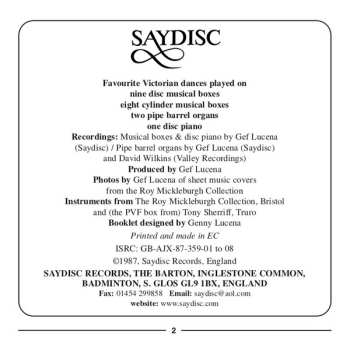 CD No Artist: Musical Box Dances: Victorian Dance Favourites