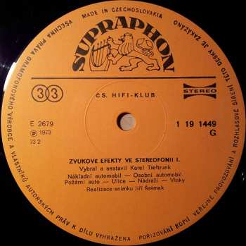 LP No Artist: Zvukové Efekty Ve Stereofonii 1
