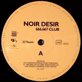 LP Noir Désir: 666.667 Club