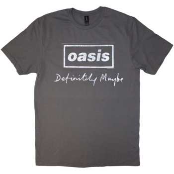 Merch Oasis: T-shirt Definitely Maybe Distressed Text Logo Oasis
