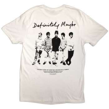 Marchandises Oasis: Oasis Unisex T-shirt: Definitely Maybe Promo (back Print) (small) S