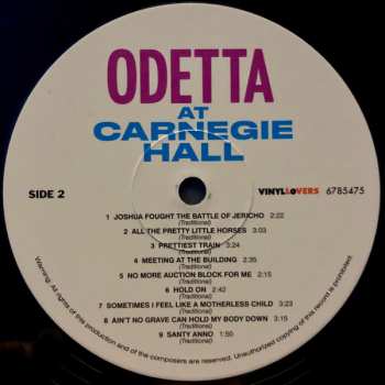 LP Odetta: Odetta At Carnegie Hall LTD
