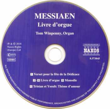 CD Olivier Messiaen: Livre D'Orgue