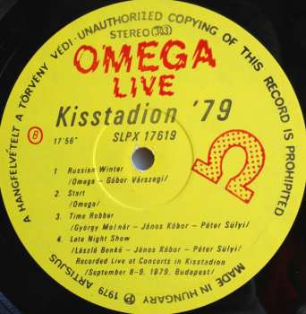 2LP Omega: Élő Omega Kisstadion '79