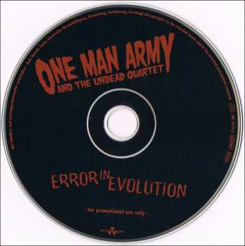 CD One Man Army And The Undead Quartet: Error In Evolution