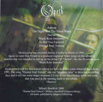 CD Opeth: Morningrise