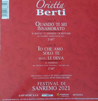 SP Orietta Berti: Quando Ti Sei Innamorato / Io Che Amo Solo Te