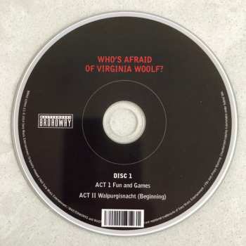 2CD Original Broadway Cast Of "Who's Afraid Of Virginia Woolf?": Who's Afraid Of Virginia Woolf?