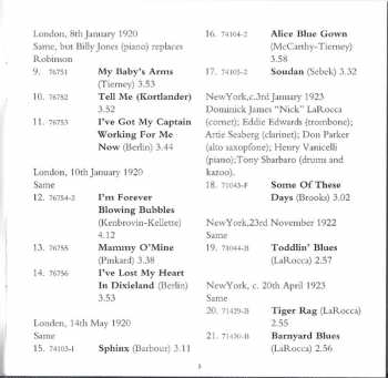 CD Original Dixieland Jazz Band: In London 1919-1920