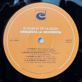 LP Orquesta La Solvencia: El Guacal De La Salsa