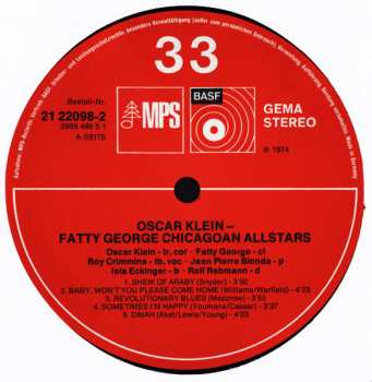 LP Fatty George: Chicagoan All Stars