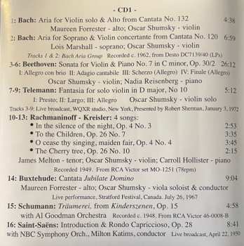 3CD/Coffret Oscar Shumsky: Broadcasts And Live Performance 1940-1982