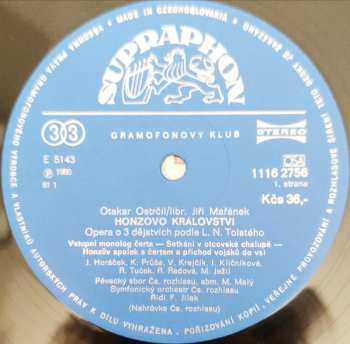 LP Otakar Ostrčil: Honzovo Království (Scény Z Opery)