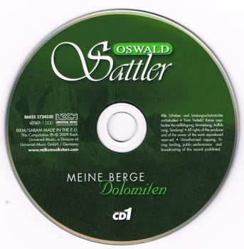 3CD/Coffret Oswald Sattler: Meine Berge Dolomiten