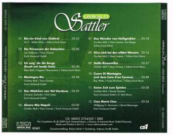 3CD/Coffret Oswald Sattler: Meine Berge Dolomiten