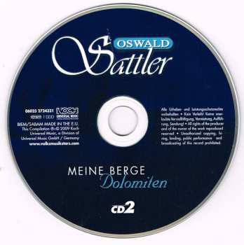 3CD/Coffret Oswald Sattler: Meine Berge Dolomiten