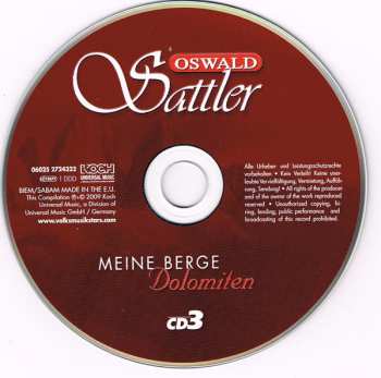 3CD/Coffret Oswald Sattler: Meine Berge Dolomiten