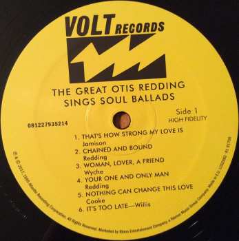 7LP/Coffret Otis Redding: The Definitive Studio Album Collection