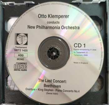 2CD Otto Klemperer: The Last Concert: Beethoven / Brahms