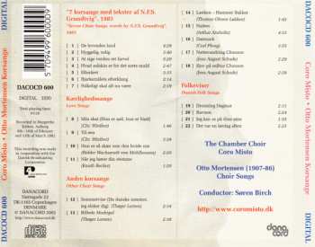 CD Otto Mortensen: Otto Mortensen Korsange