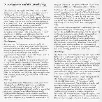 CD Otto Mortensen: Otto Mortensen Korsange