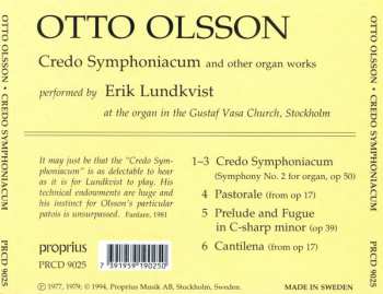 CD Otto Olsson: Credo Symphoniacum / Pastorale / Prelude And Fugue In C-Sharp Minor / Cantilena