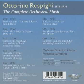 8CD/Coffret Ottorino Respighi: The Complete Orchestral Music