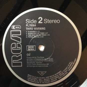 LP Oz: Iii Warning (super Deluxe + Booklet + Insert + Poster)